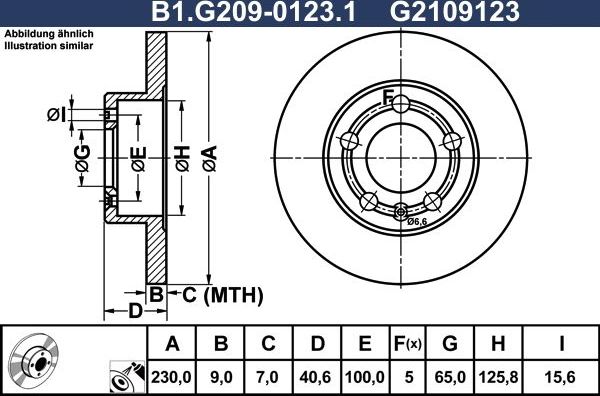 Тормозной диск Galfer задний для Audi TT I (8N) 1998-2006. Артикул B1.G209-0123.1