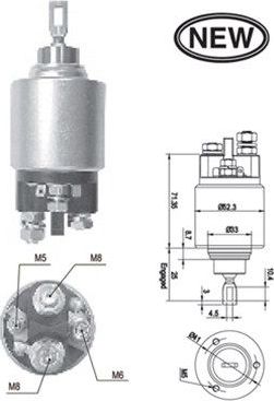 Втягивающее реле стартера Magneti Marelli для BMW 3 IV (E46) 1998-2000. Артикул 940113050555