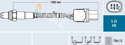 Лямбда-зонд (кислородный датчик) FAE для BMW 1 I (E82/E88) 2007-2012. Артикул 75084
