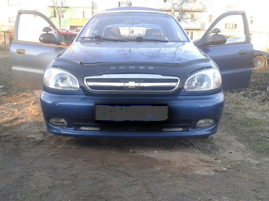 Дефлектор VT52 для капота с облицовкой Chevrolet Lanos 2005-2009. Артикул CH15VT