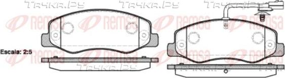 Тормозные колодки Remsa задние для Renault Master III 2010-2026. Артикул 1442.01