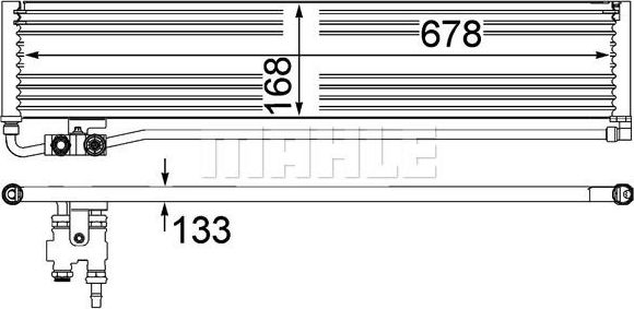 Радиатор масляный (маслоохладитель) для КПП Mahle Premium. Артикул CLC 232 000P