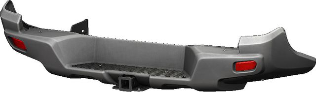 Бампер силовой задний АВС-Дизайн с квадратом под фаркоп для Fiat Fullback 2016-2024. УСИЛЕННЫЙ, под покраску. Артикул ABC.MCCL200.RB.11P