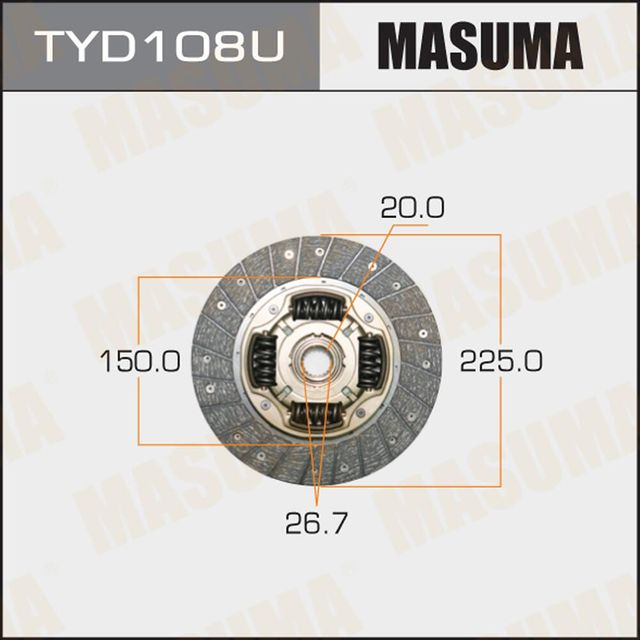 Диск сцепления Masuma для Toyota Picnic I 1997-2001. Артикул TYD108U