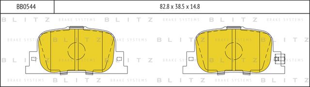 Колодки тормозные LIFAN SOLANO 08- задн. (Blitz) Blitz. Артикул BB0544