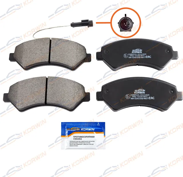 Колодки тормозные перед. Citroen Jumper 06-/Fiat Ducato (250)/Peugeot Boxer 06 (Korwin). Артикул KWBP0101