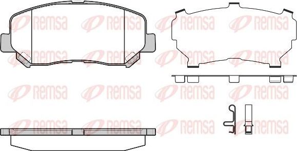 Тормозные колодки Remsa передние для Jeep Cherokee V (KL) 2013-2026. Артикул 1513.24