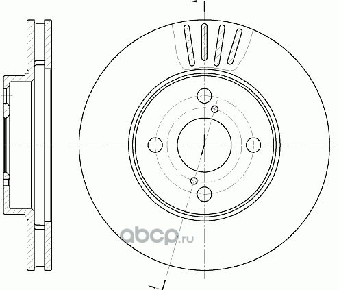 Диск тормозной вентилируемый (G-Brake). Артикул GR02843