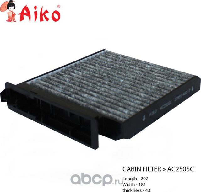 Фильтр салона NISSAN Almera, Note, RENAULT Clio,Duster, Logan, Sandero (Aiko). Артикул AC2505C