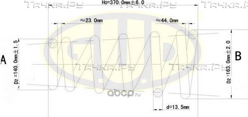 Пружина подвески G.U.D.. Артикул GCS072932