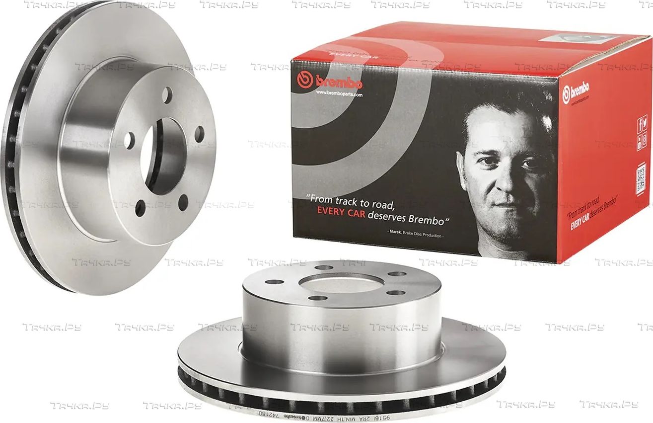Тормозной диск Brembo PRIME LINE передний для Jeep Cherokee II (XJ) 1984-2001. Артикул 09.7421.80