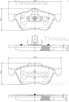 Тормозные колодки Nipparts. Артикул J3601082