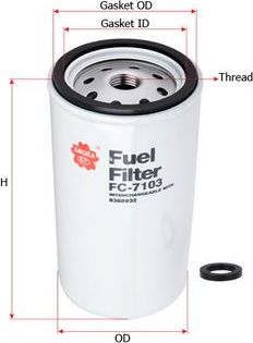 Топливный фильтр Sakura. Артикул FC-7103