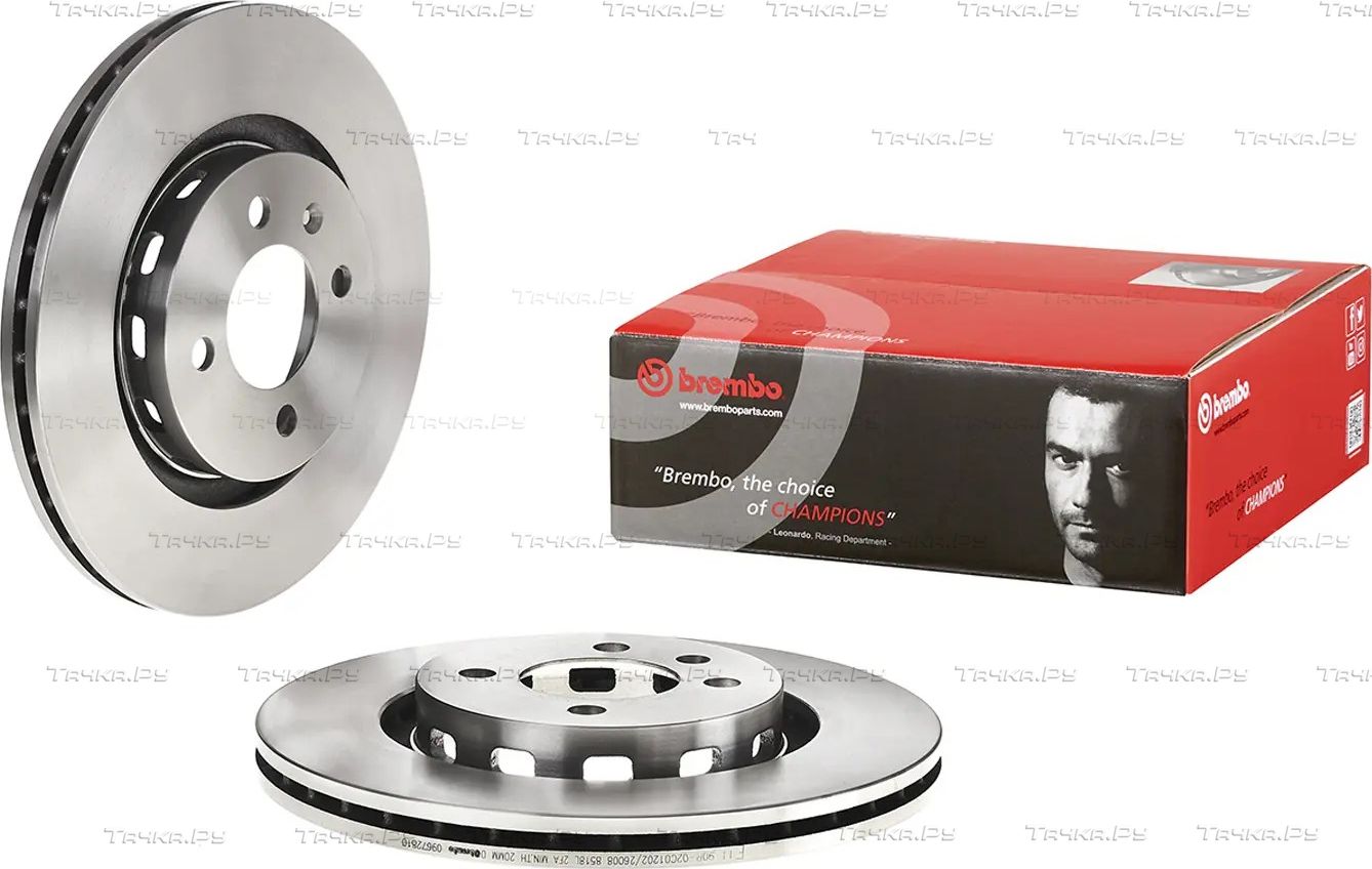 Тормозной диск Brembo передний для Volkswagen Golf II 1988-1991. Артикул 09.6728.10