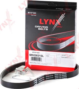 Приводной ремень поликлиновой LYNXauto ELASTIC. Артикул 6PK0831EL
