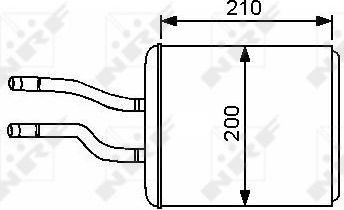 Радиатор отопителя (печки) NRF для Alfa Romeo 156 I 2001-2006. Артикул 53244