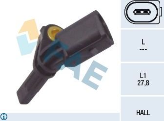Датчик ABS FAE передний правый для Volkswagen Amarok I 2010-2026. Артикул 78064