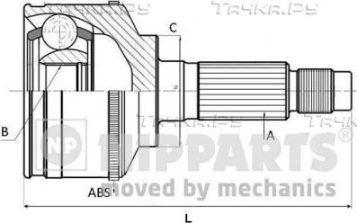 Шрус наружный (граната) Nipparts для Daewoo Kalos 2003-2007. Артикул J2820911