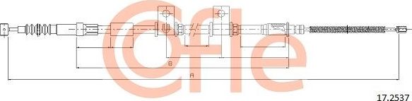 Трос ручника (тросик ручного тормоза) Cofle. Артикул 92.17.2537