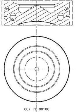 Поршневая група Mahle. Артикул 007 PI 00106 001