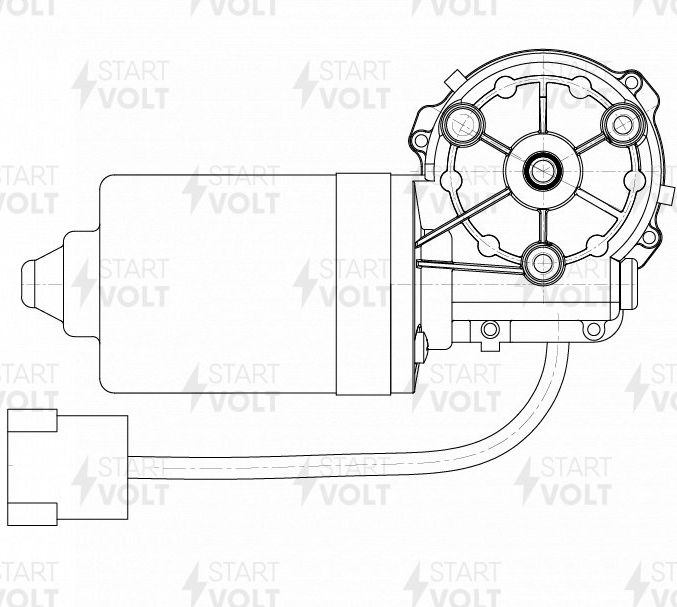 Мотор стеклоочистителя (моторчик дворников) StartVOLT. Артикул VWF 1503