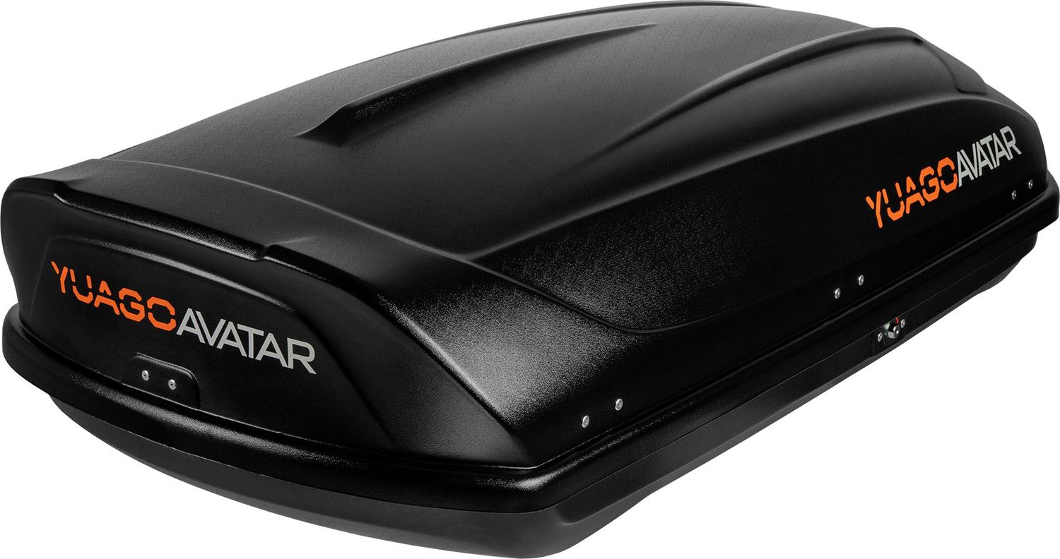 Автомобильный бокс Yuago Avatar (тиснение) (EuroLock) черный (460 л, 186х86х46 см). Артикул 2000000008387