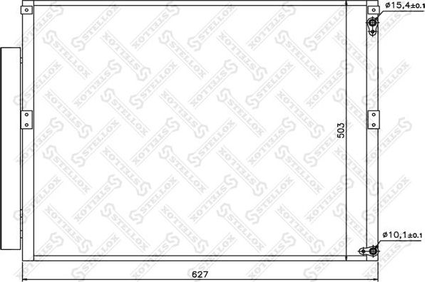 Радиатор кондиционера (конденсатор) Stellox. Артикул 10-45528-SX