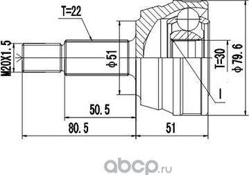Комплект ШРУСа (Dynamatrix-Korea) Dynamatrix-Korea. Артикул DCV803007