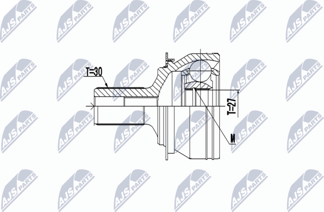 Шрус внутренний (граната) NTY. Артикул NPZ-ME-022