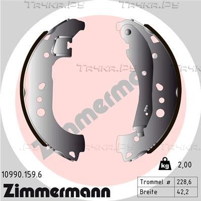 Тормозные колодки Zimmermann задние для SEAT Ibiza V 2017-2026. Артикул 10990.159.6