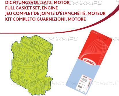 Прокладки двигателя (комплект) Corteco для Volkswagen Golf Plus I 2009-2013. Артикул 83404025