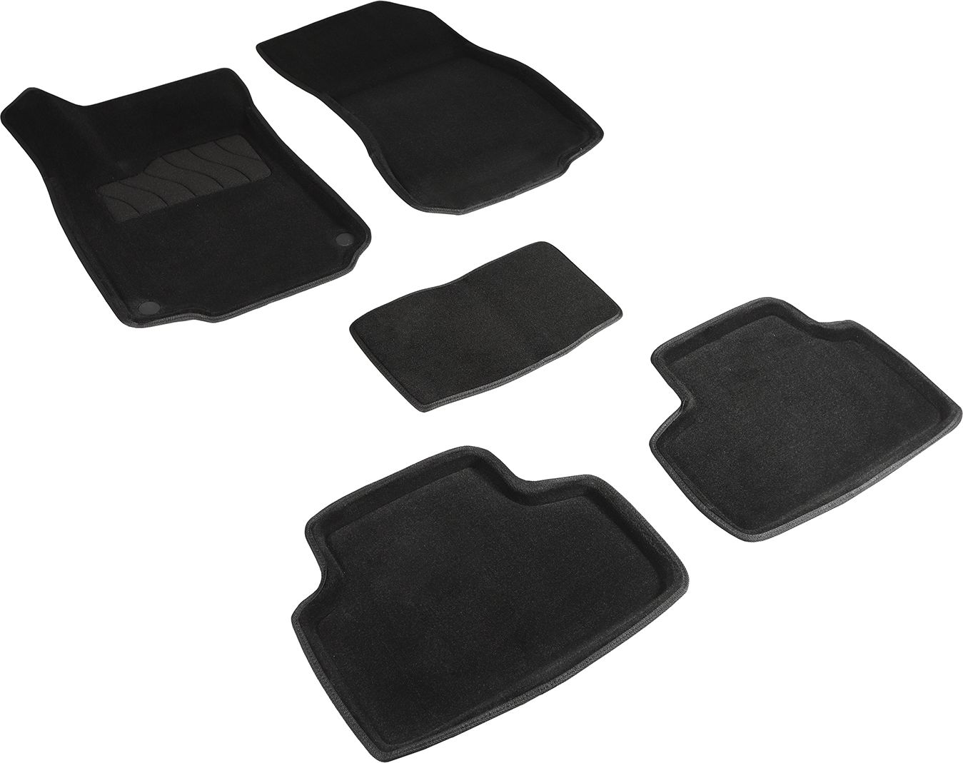 Коврики Seintex 3D ворсовые для салона Mercedes-Benz GLB-Класс X247 2019-2026 ЧЕРНЫЕ. Артикул 95632