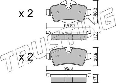 Тормозные колодки Trusting. Артикул 785.0