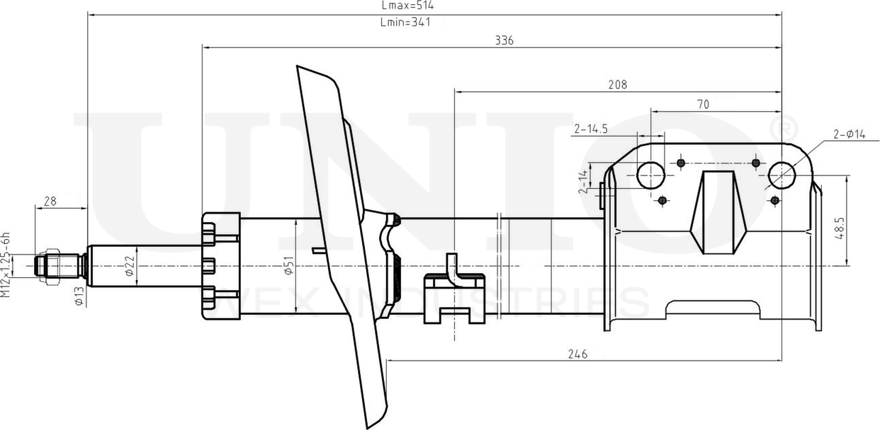 Амортизатор подвески (Unio). Артикул SAB-10615