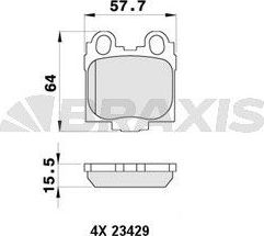 Тормозные колодки Braxis. Артикул AB0399
