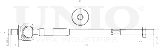 Тяга рулевая (Unio). Артикул SSP-30087