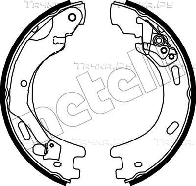 Тормозные колодки (стояночная тормозная система) Metelli. Артикул 53-0376