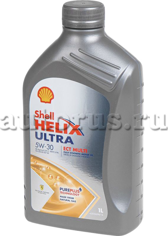 Масло моторное SHELL Helix Ultra ECT Multi 5w30 синтетическое 1л. Артикул 550063484