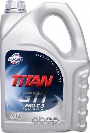 Моторное масло FUCHS TITAN GT1 PRO C-3 5W-30 для легковых а/м 4л. Артикул 601228346
