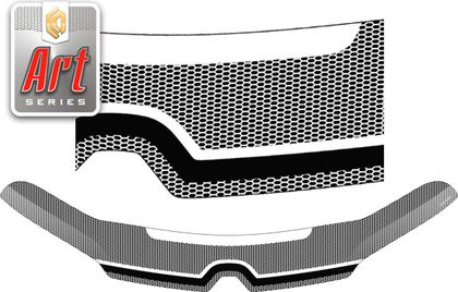 Дефлектор СА Пластик для капота (Серия Art серебро) Renault Logan II 2014-2024. Артикул 2010012709707