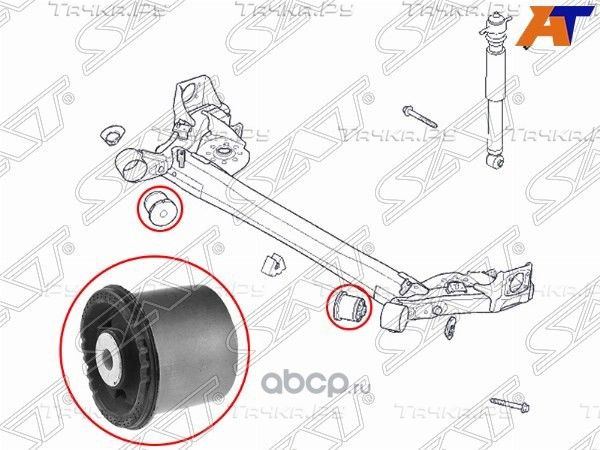 Сайлентблок задней балки HYUNDAI CRETA 16- (SAT). Артикул ST55160M0000