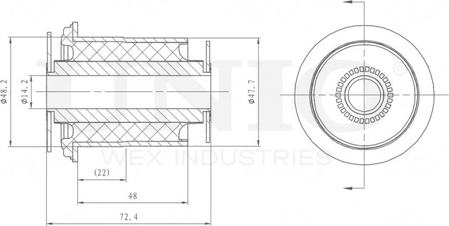 Сайлентблок рычага подвески (Unio). Артикул RMP-20484