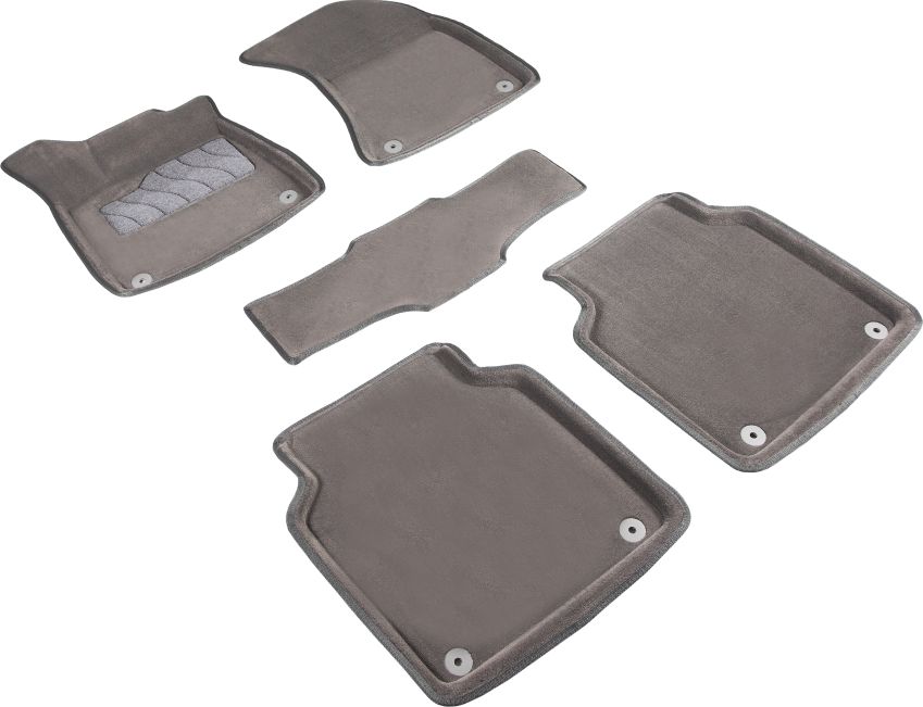 Коврики Seintex 3D ворсовые для салона Audi A8 III (D4) 2010-2017 СЕРЫЕ. Артикул 86837