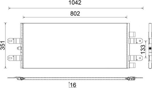 Радиатор кондиционера (конденсатор) Mahle Behr. Артикул AC 854 000S