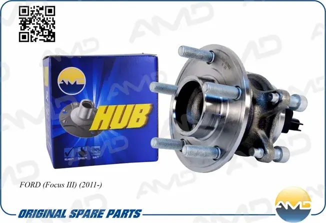 Ступица с подшипником FORD FOCUS III 11- задн. (AMD) AMD. Артикул AMDHUB62