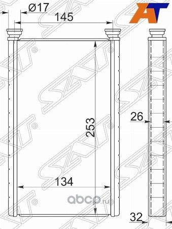 Радиатор отопителя салона HONDA CR-V RE 07-12 (SAT). Артикул STHD673950