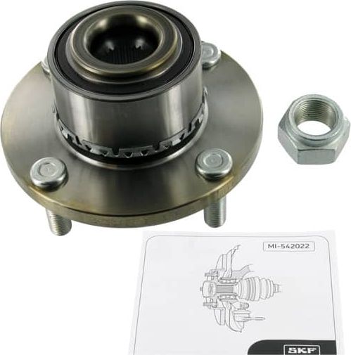 Ступичный подшипник (комплект) SKF передний для Mitsubishi Colt VI (Z20/Z30) 2004-2012. Артикул VKBA 6680