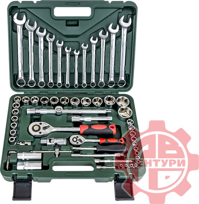 Набор инструментов China 61 предмет, цвет Зеленый. Артикул 4568