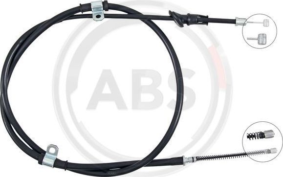 Трос ручника (тросик ручного тормоза) ABS задний левый для Kia Joice 2000-2004. Артикул K19527