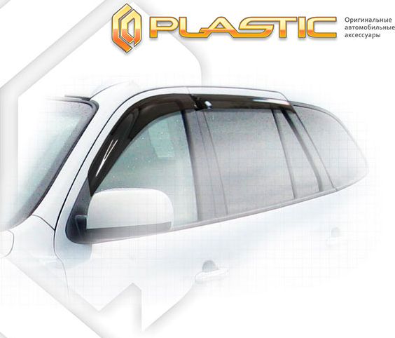 Дефлекторы СА Пластик для окон (Classic полупрозрачный) Hyundai Santa Fe 2008-2012. Артикул 2010030303734